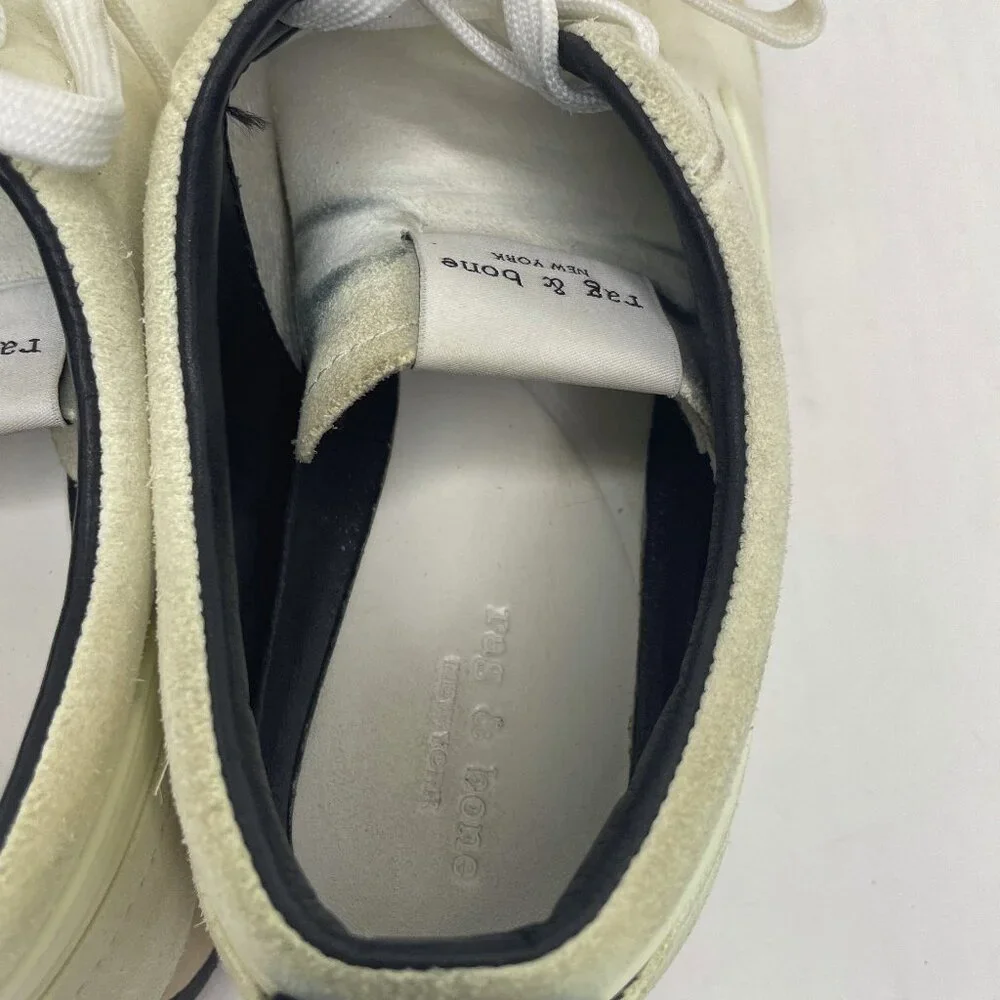 Rag Bone Retro Runner Athletic Shoes Womens Size US 9.5 EU 39.5 Cream Sneakers